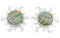 Southwestern Turquoise Sterling Silver Sun Post Earrings AW68265